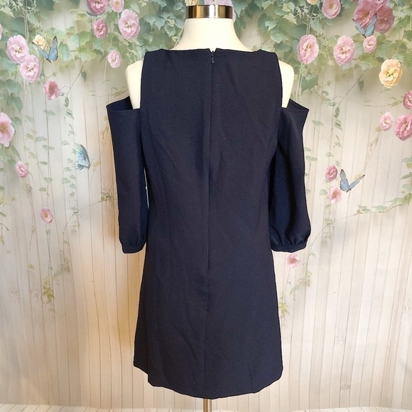 𝅺ELIZA J Cold Shoulder Dress/Navy - Picture 3 of 7